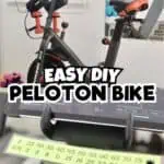 Home gym setup with Peloton bike and treadmill in a bright room.