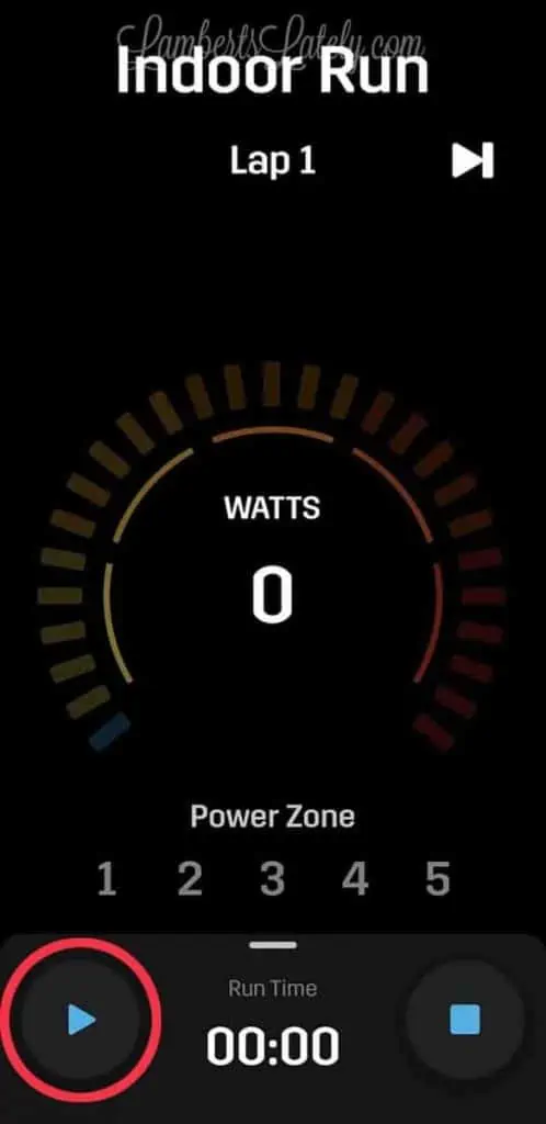 how to start an indoor run on the stryd app (iPhone).