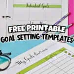 Printable goal setting worksheet with sections for major and individual goals.
