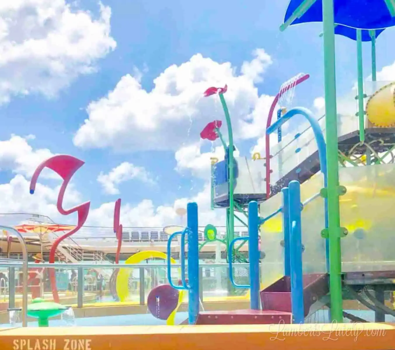 splash pad pool area on a royal caribbean cruise ship.
