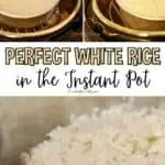 Steamed white rice in a bowl, perfect for Instant Pot cooking.
