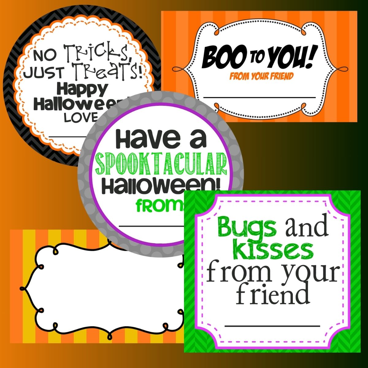 5 printable halloween tags.