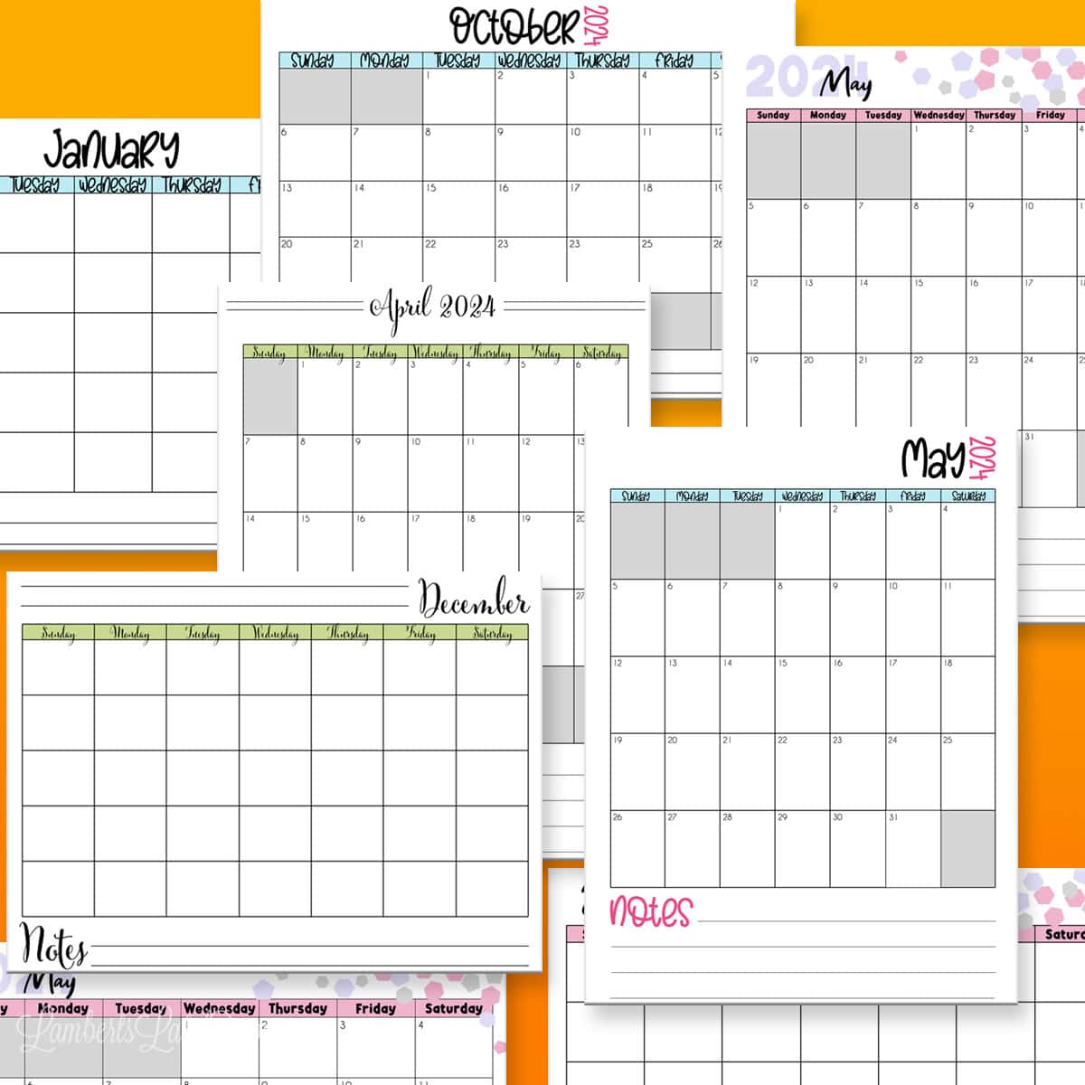 12 Cute Printable Calendars for 2024 (Free Download!)