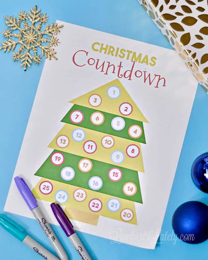 christmas countdown calendar printable.