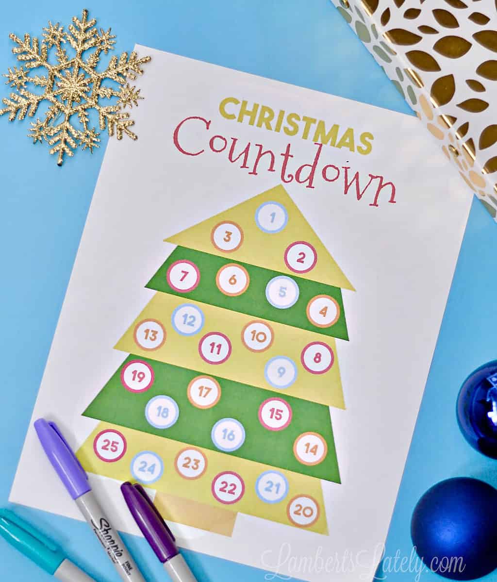Christmas Countdown Calendar (Free Printable!)