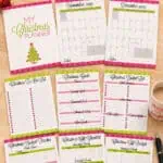 Free Christmas planner printables with calendars and gift lists for holiday organization.