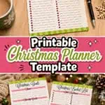 Christmas planner printable with to-do list and goal pages for holiday organization.