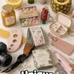 Unique Christmas gift ideas for women with festive and practical items displayed.