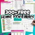 Collection of free home and organization printables for planning and scheduling.