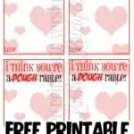 Valentine's Day printable with hearts and playful text for kids' classroom cards.