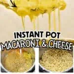 Creamy Instant Pot mac and cheese with melted cheese and pasta.