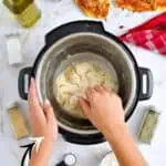Preparing pizza dough in an Instant Pot for same-day baking.