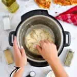 Preparing pizza dough in an Instant Pot for same-day baking.