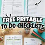 Printable to-do list templates with checkboxes and sections for notes and priorities.
