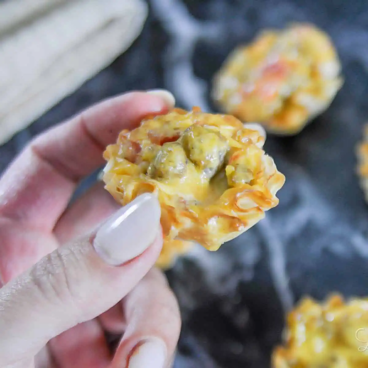 Cheesy Sausage Rotel Cups
