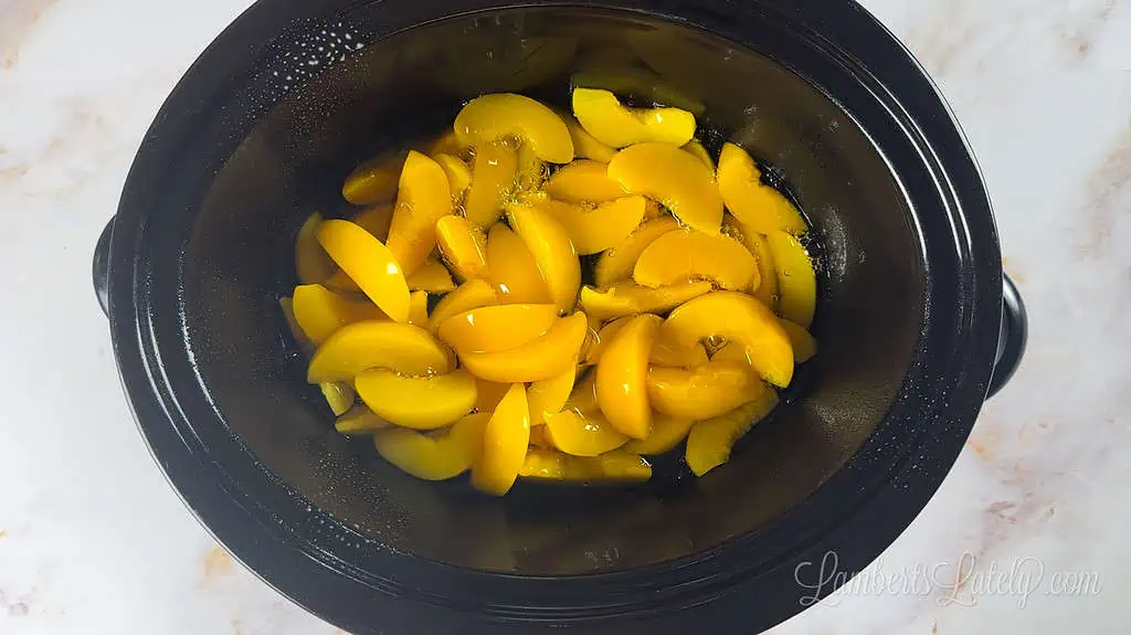 peaches in a crock pot.
