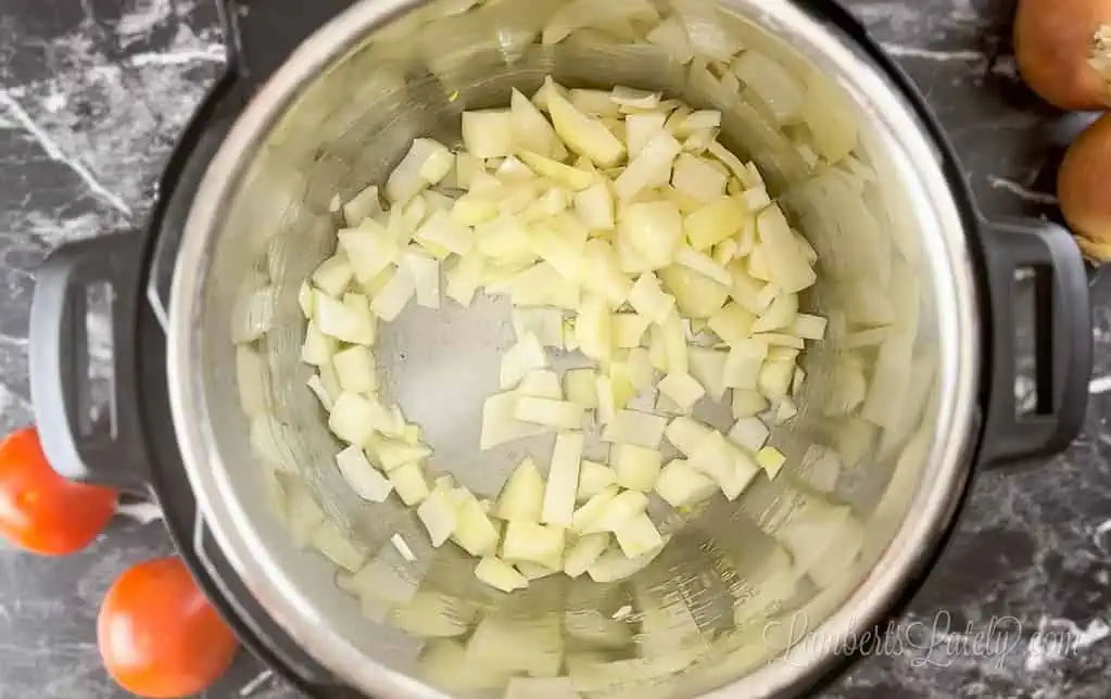 onion in an instant pot.