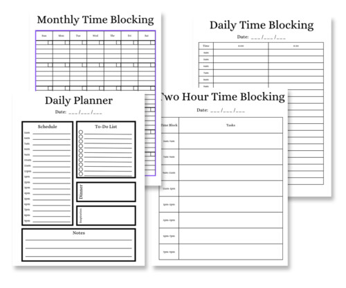 Printable Time Boxing Template.pdf 39 Free Printable Time Boxing Templates | LL Home