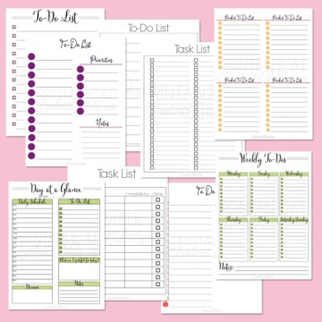 collage of to do list printables.