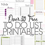 over 30 free to do list printables.
