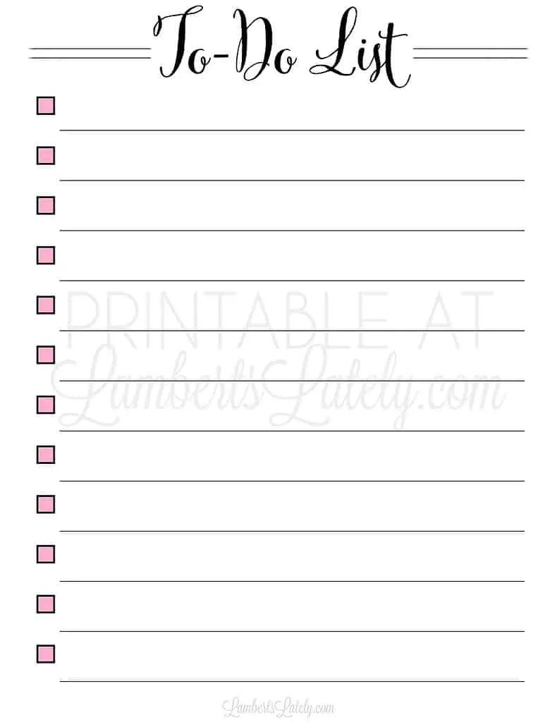 Printable Life Planner Template Set With Many Lists - Cute Little