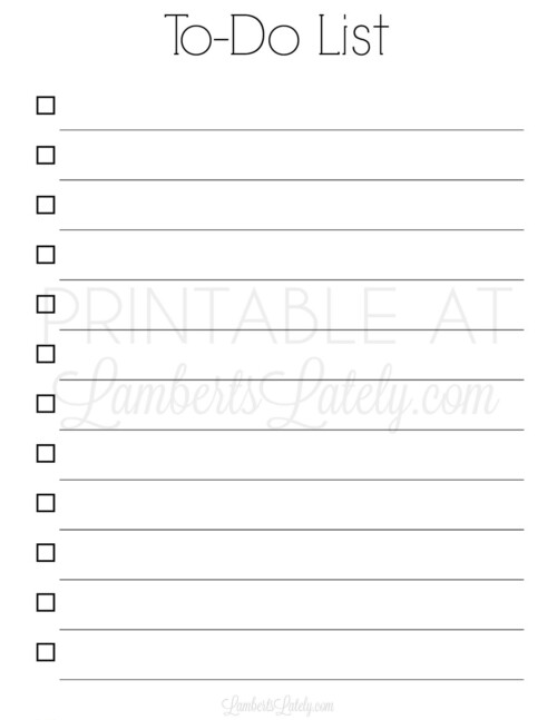 33 Free Printable To Do List Templates | Lamberts Lately