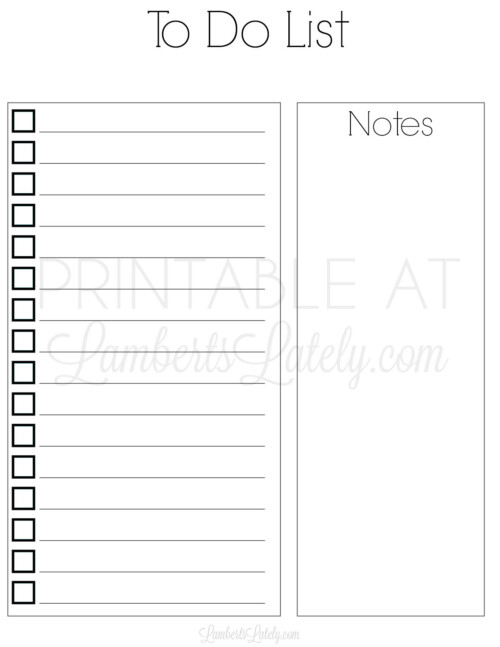33 Free Printable To Do List Templates | Lamberts Lately