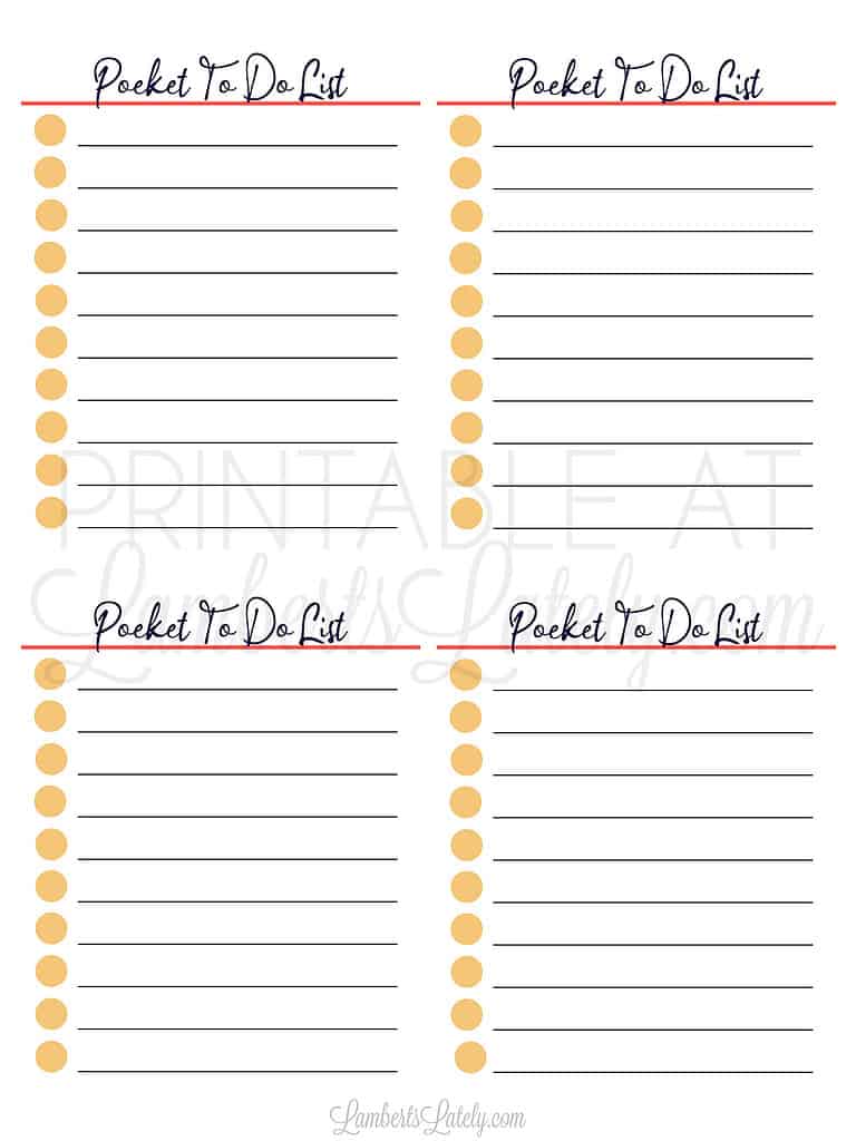 pocket to do list printable.