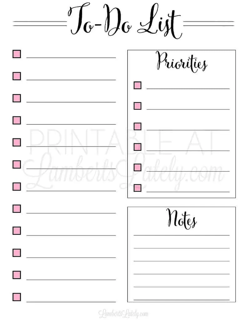 Free Printable To Do List Templates To Do List Lootahdev Com