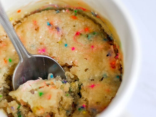 Eggless Vanilla Mug Cake Recipe  Sharmis Passions