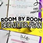 Organized declutter checklist for room-by-room cleaning and organizing.
