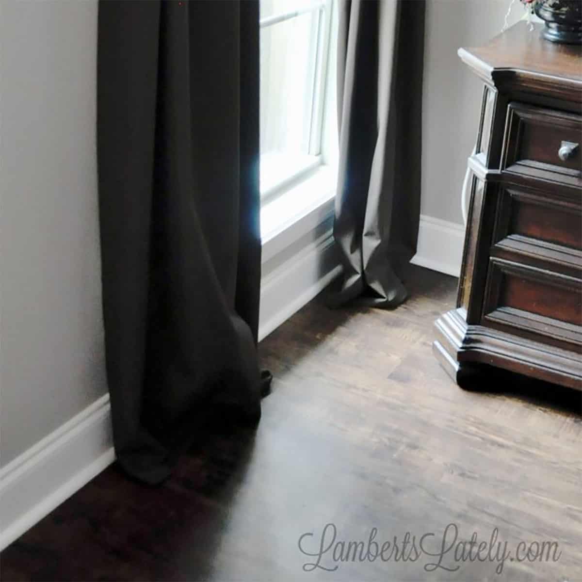 Hemming tape clearance for curtains