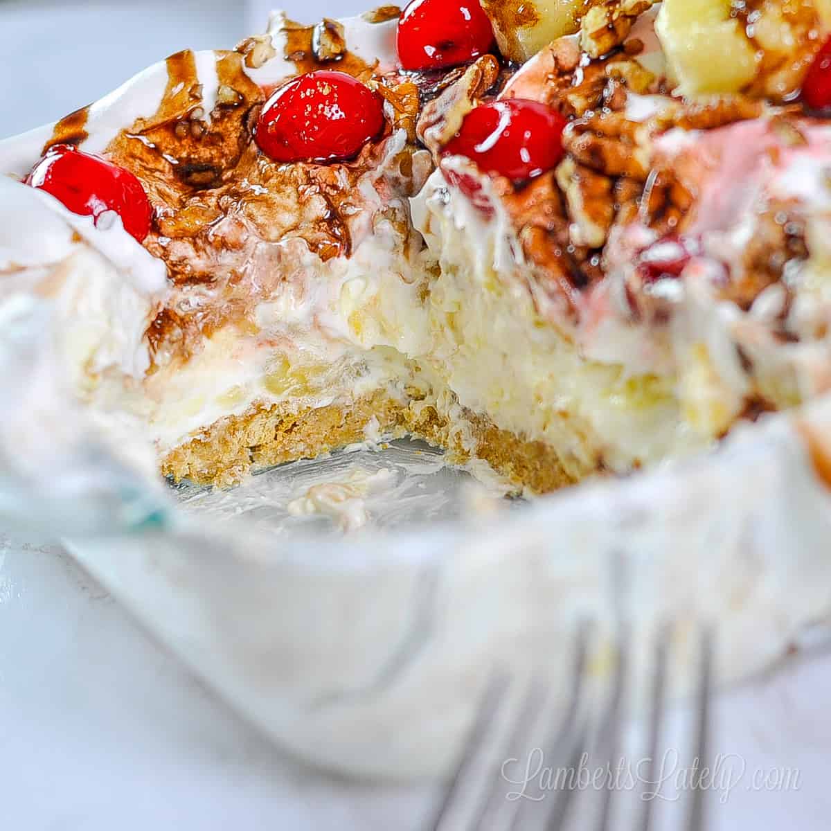 No Bake Banana Split Cake
