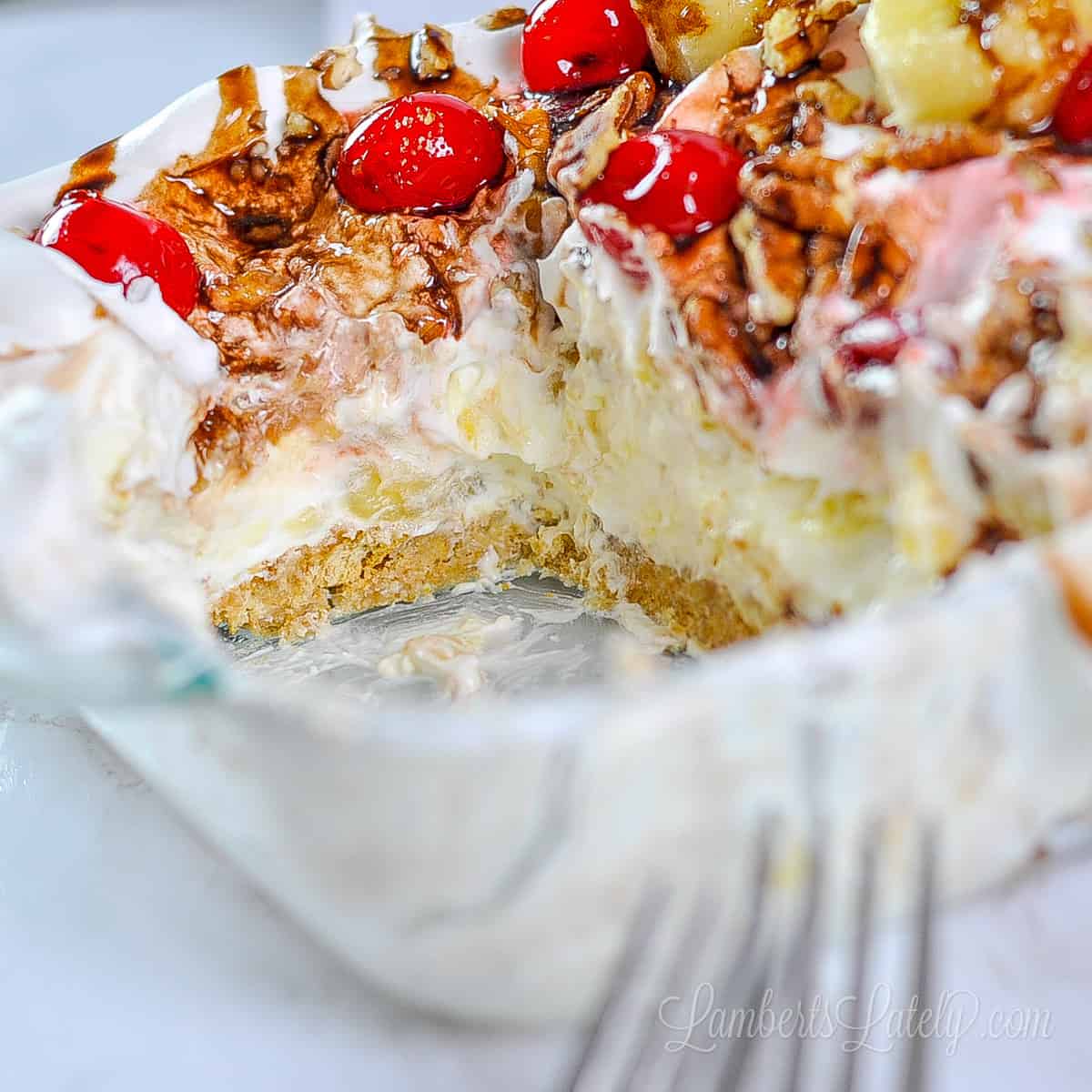 No Bake Banana Split Cake