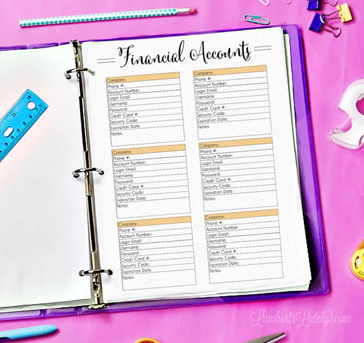 Personalised Savings Binder/budget Planner/financial Planner