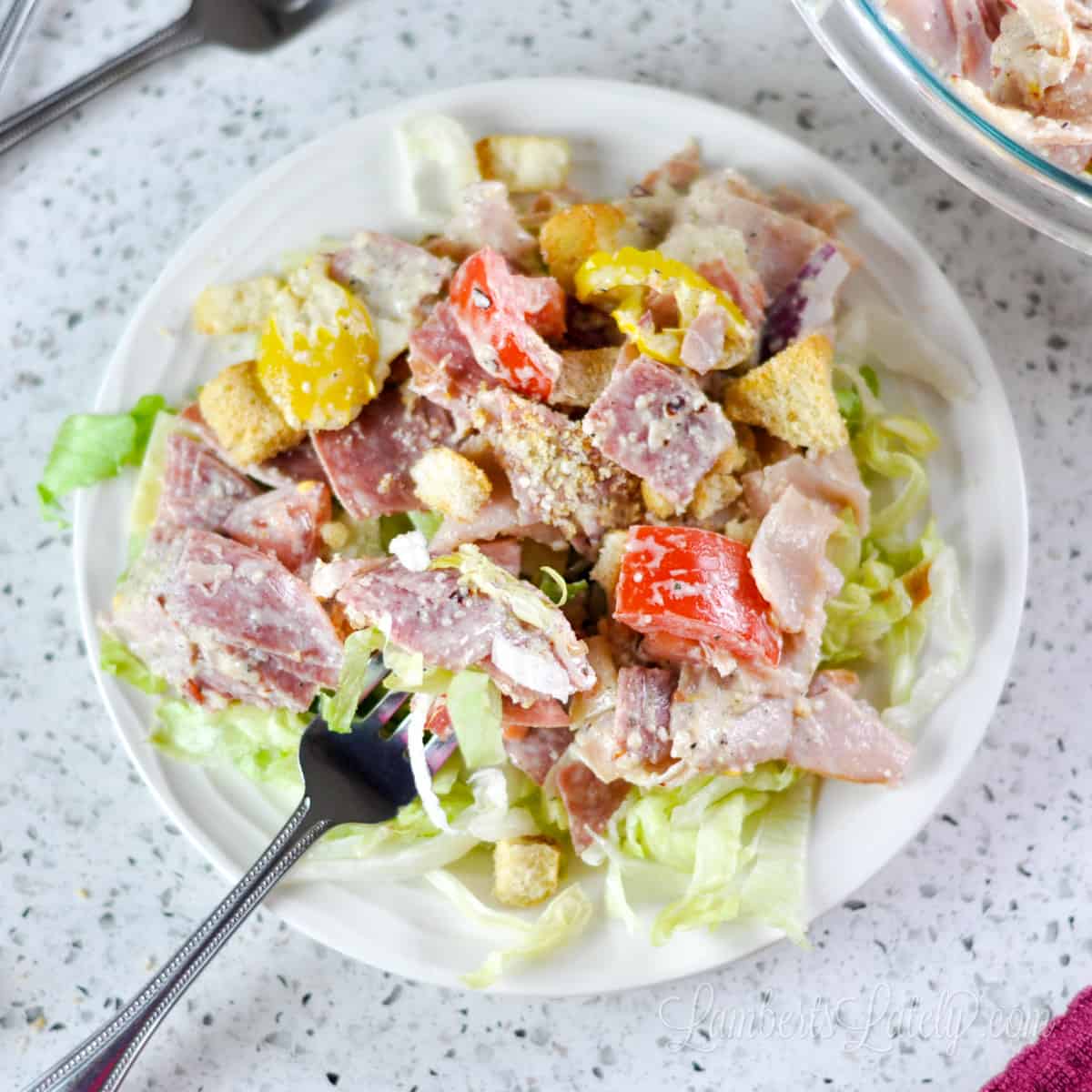 Italian Grinder Salad (Hoagie Salad) + Video