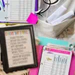 Printable summer chore charts for kids with colorful designs and writing space.
