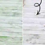 Guide to removing green stains from a wooden deck with simple tricks.