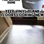 Cleaning vinyl plank flooring for a fresh, new look with a mop and bucket.
