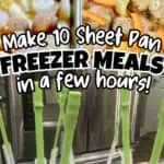 Make 10 sheet pan freezer meals in a few hours with this easy prep guide.