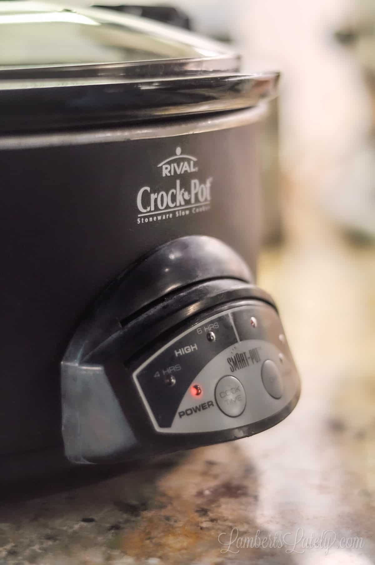 close up of crock pot.