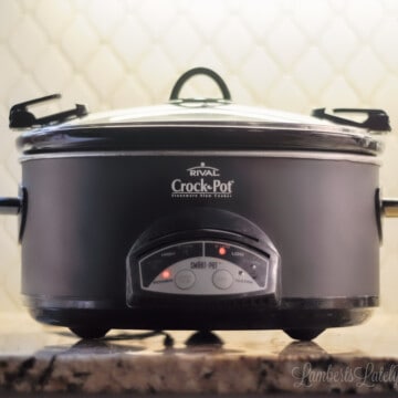 crock pot on a counter.