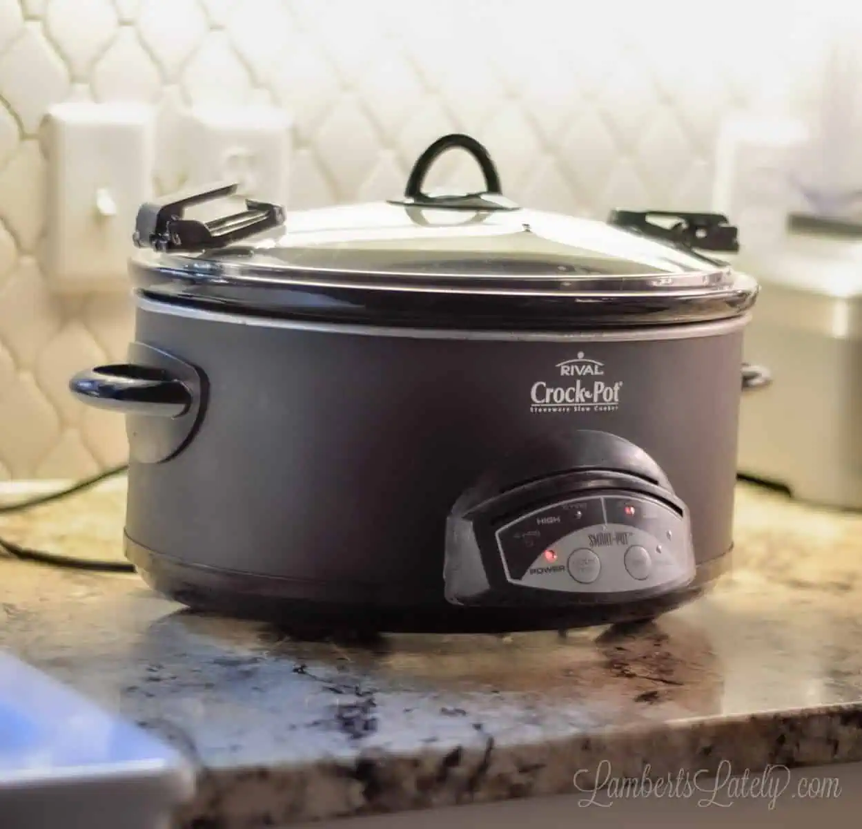 crock pot on a counter.