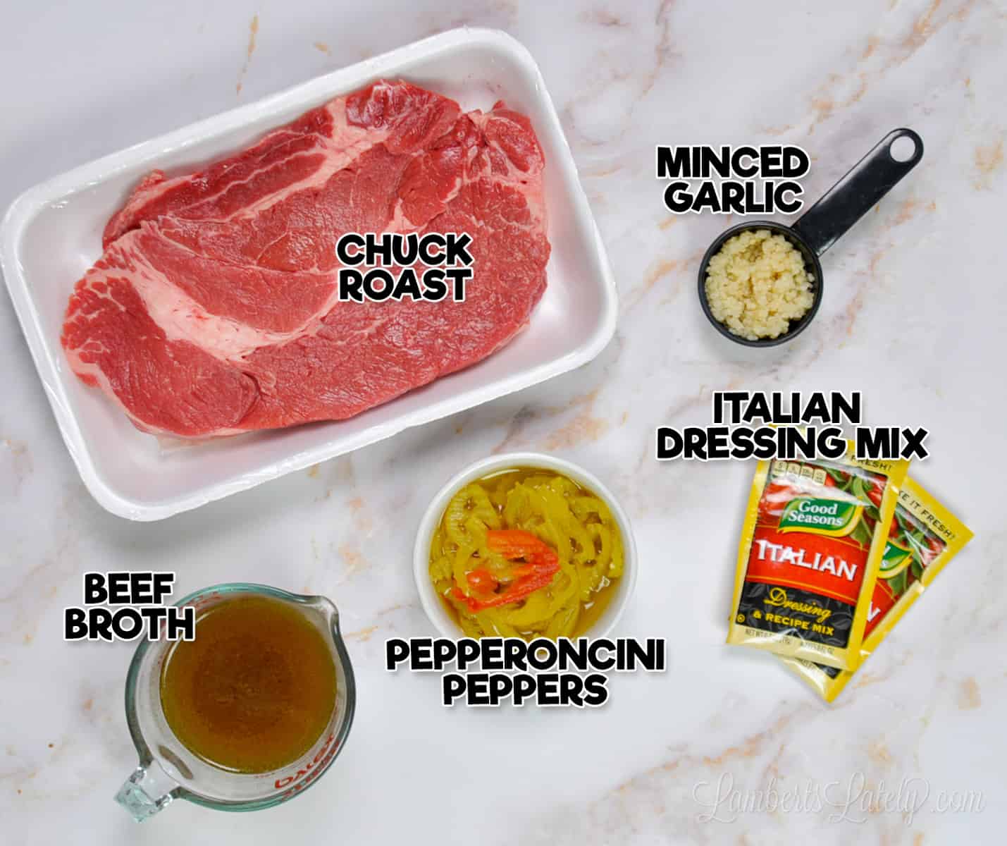 ingredients for instant pot italian beef.