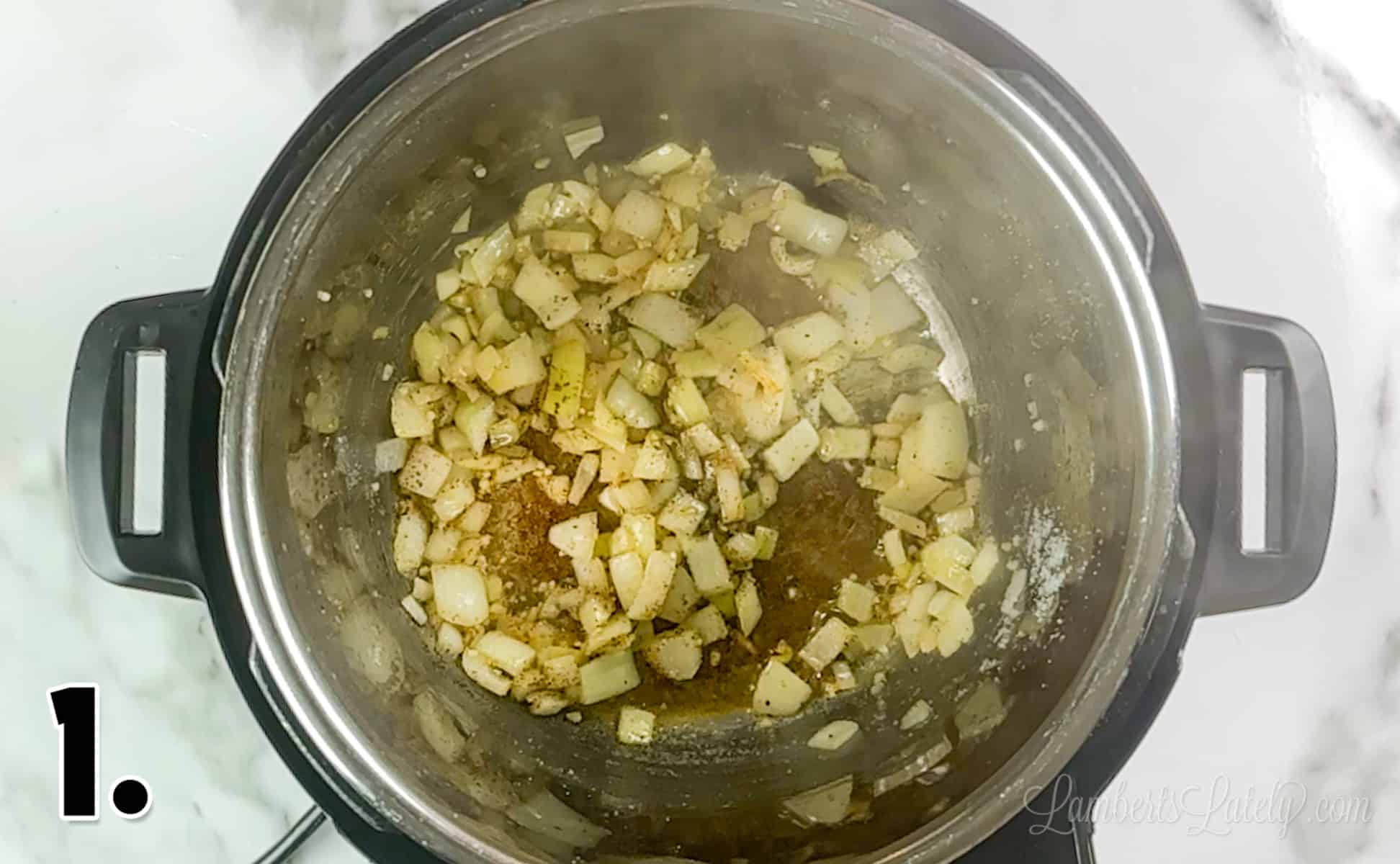 sauteing onion and garlic in an instant pot.