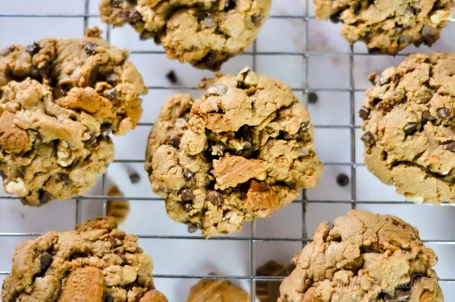 cookie butter cookie on a wire rack.