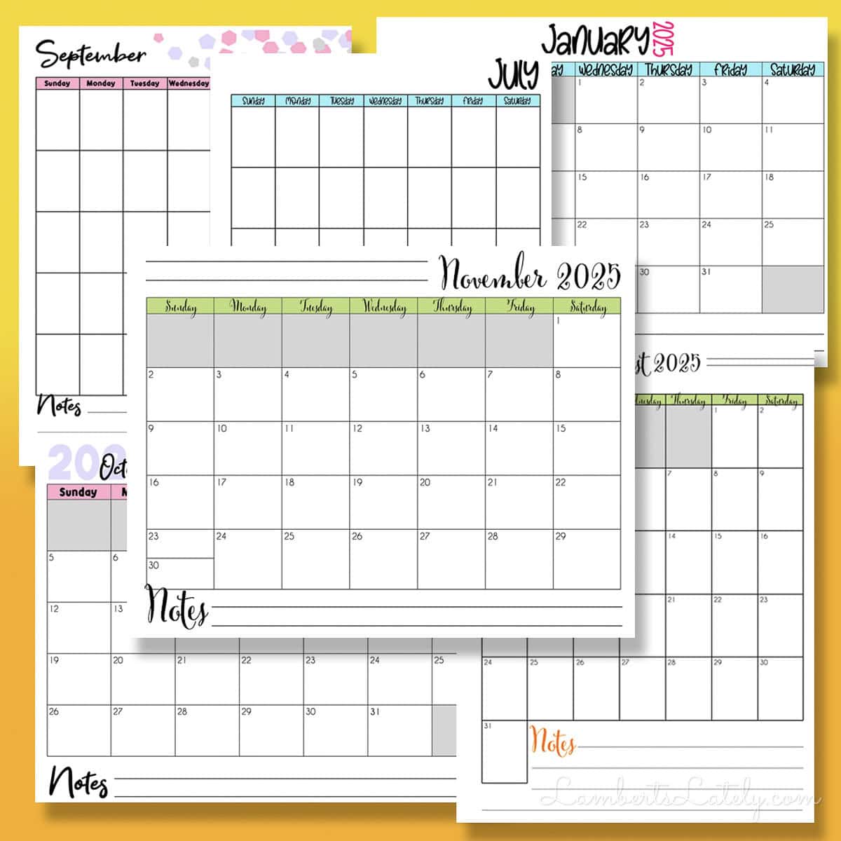 12 Free Printable Calendars for 2025 | Lamberts Lately 12-free-printable-calendars-for-2025-lamberts-lately