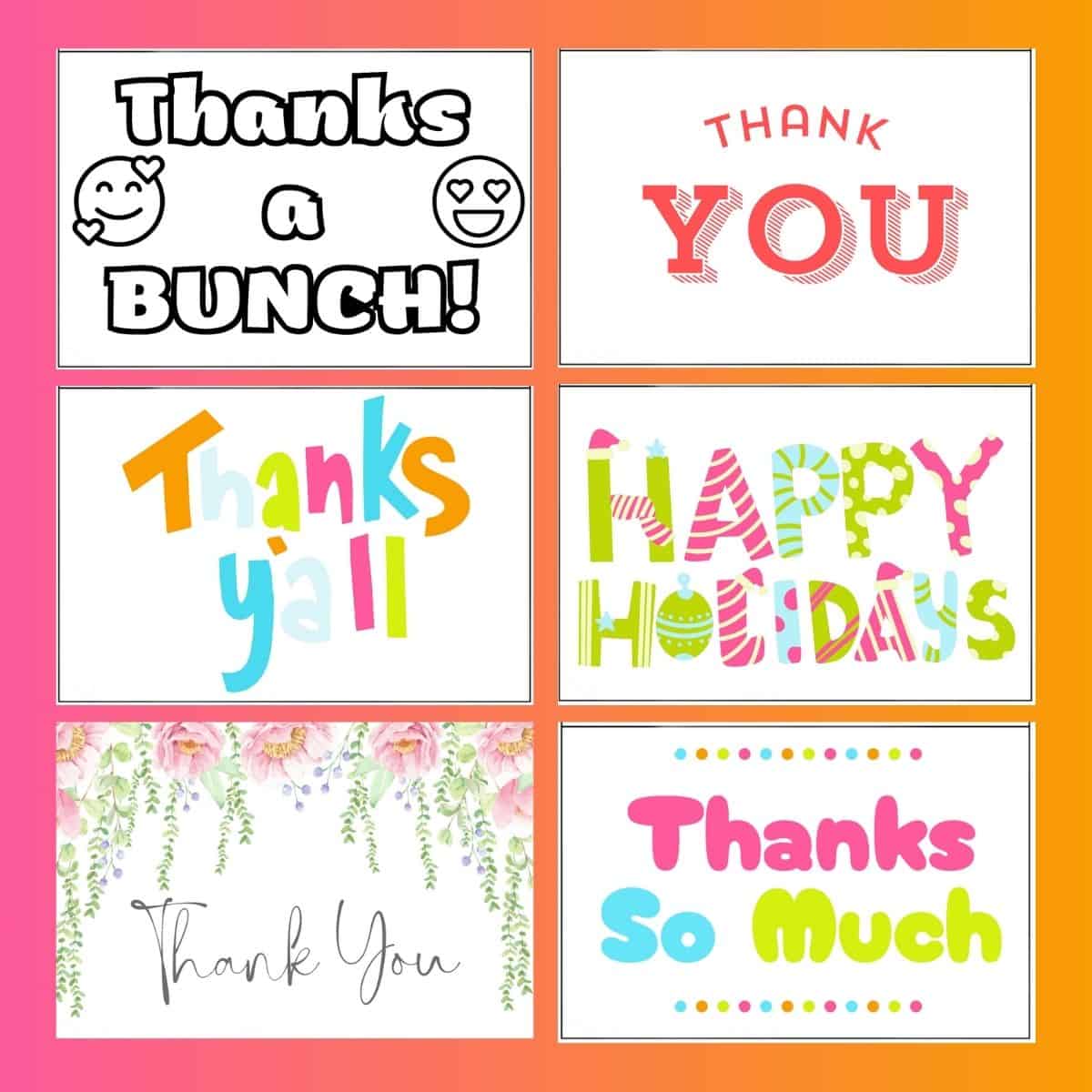 Thank You Note Cards Printable Fanny Printable Thank You Note Cards Printable Fanny Printable