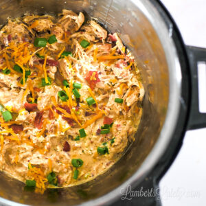 crack chicken, with cheese, bacon, and green onions, in an instant pot.