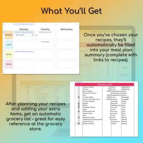 Meal Planning Spreadsheets - Google Sheets Template | Lamberts Lately
